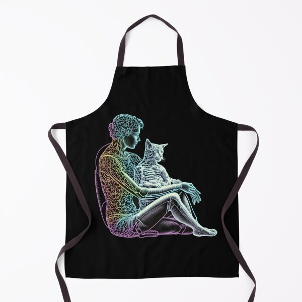 Item preview, cat and a human vying for the same cozy spot designed and sold by M16ka7a.