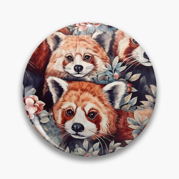 Item preview, Cute Red Pandas Fantastic Animals Retro Watercolor Pattern designed and sold by SecretDicer.
