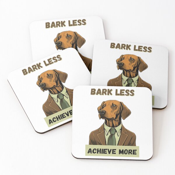 Item preview, Bark Less and Achieve More with this Inspiring Dog Art Print designed and sold by GiveMeMood.