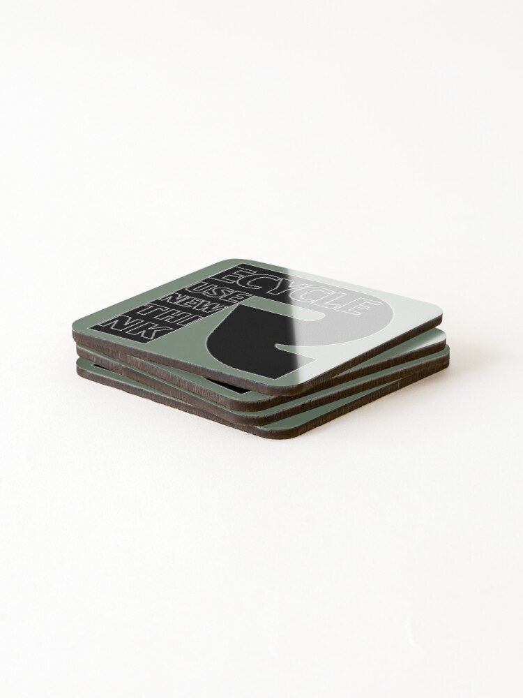 Thumbnail 4 of 5, Coasters (Set of 4), Recycle Use New Think designed and sold by RendoRed.