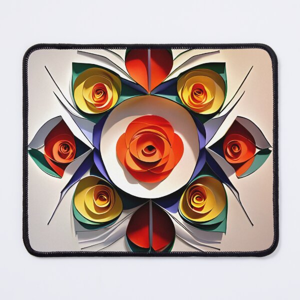 Item preview, Red and Yellow Roses in Papercut Design designed and sold by AuroraSpringer.