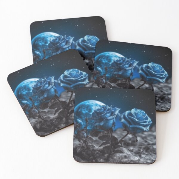 Item preview, Moonstruck Florals: Blue Roses That Are Out-of-This-World Gorgeous designed and sold by SPECTRA005.