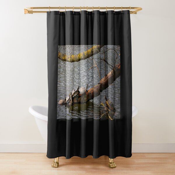 Red-eared Slider Turtle Shower Curtain for Sale by CarolM