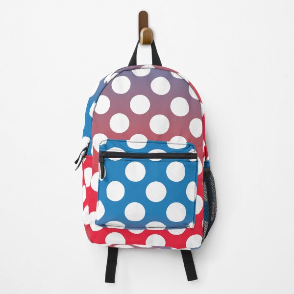 Item preview, Totally Dotty! Large White Polka Dots in a Summer Red and Blue Gradient Background designed and sold by Aureusglow.