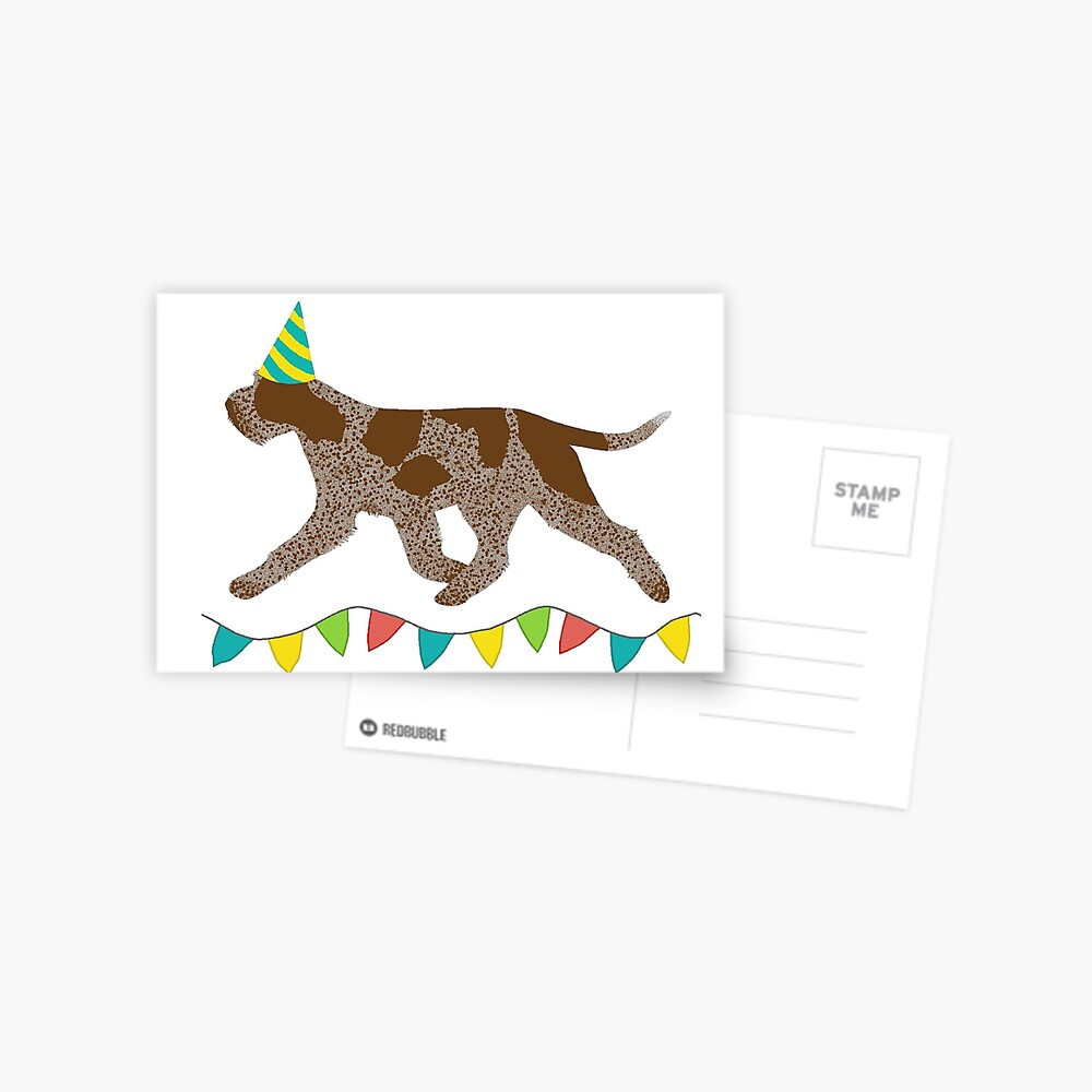 Carte De Vœux Carte D Anniversaire Italienne Spinone Brown Roan Par Redpictus Redbubble