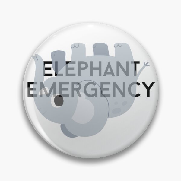 Item preview, elephant emergency - alternative animal text graphic v1 white background designed and sold by fishpressink.