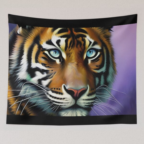 Artikelvorschau, Tigerportrait, pastos, Ai Generated Art entworfen und verkauft von ACC .