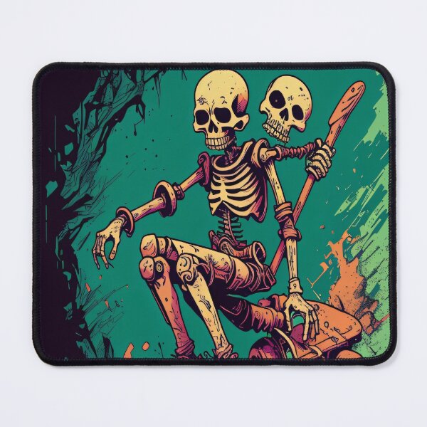 Item preview, Funky skeleton skateboarder designed and sold by shadowartsss.