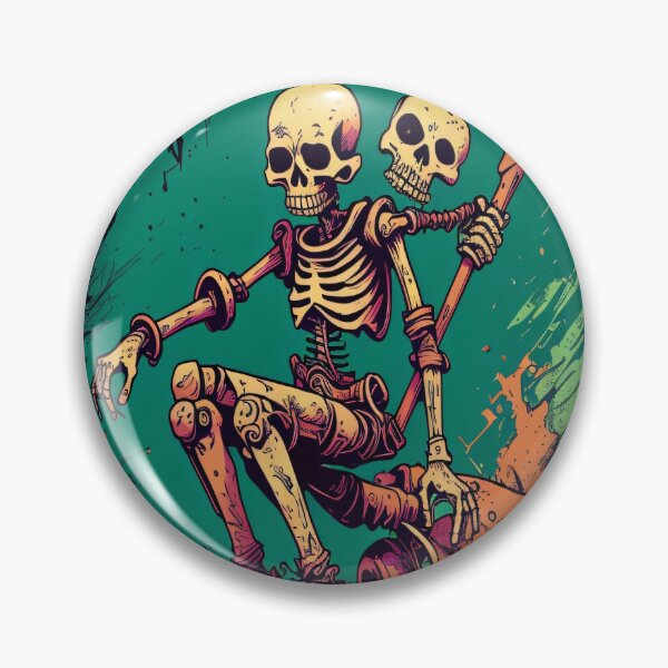 Item preview, Funky skeleton skateboarder designed and sold by shadowartsss.