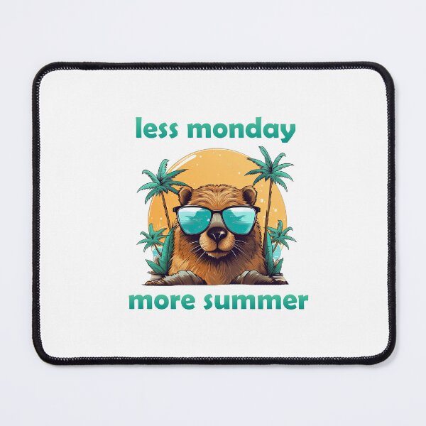Item preview, Less Monday, more Summer with a beaver designed and sold by TeePulseMania.