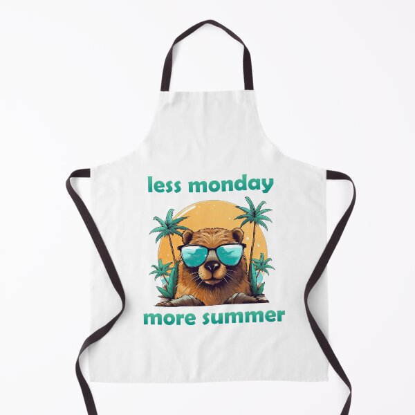 Item preview, Less Monday, more Summer with a beaver designed and sold by TeePulseMania.