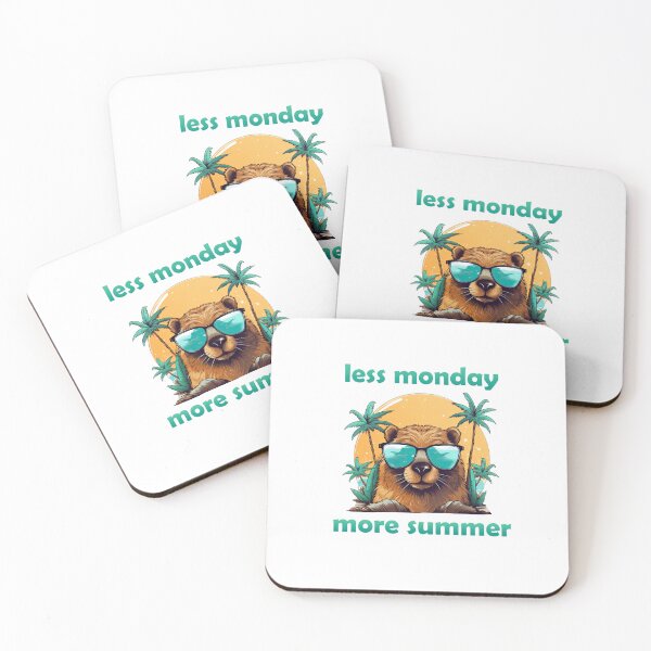 Item preview, Less Monday, more Summer with a beaver designed and sold by TeePulseMania.