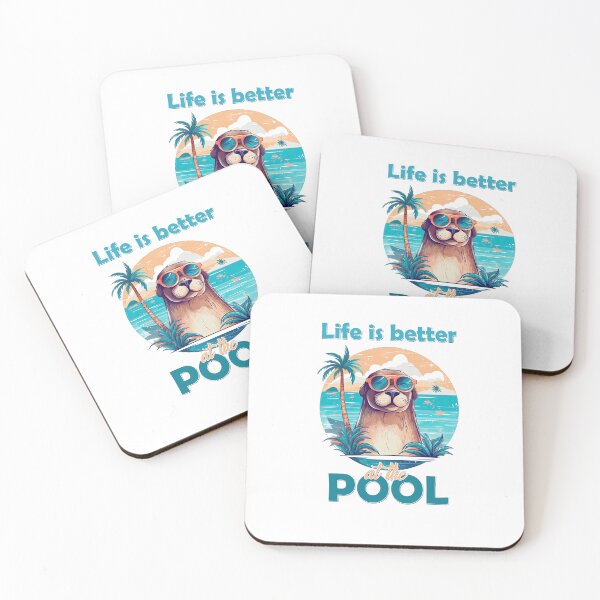 Item preview, Life is better at the Pool. Otter wearing sunglasses. designed and sold by TeePulseMania.
