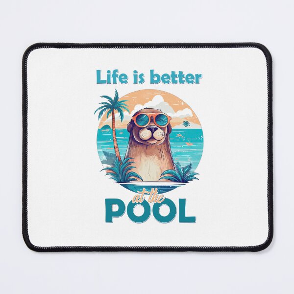 Item preview, Life is better at the Pool. Otter wearing sunglasses. designed and sold by TeePulseMania.