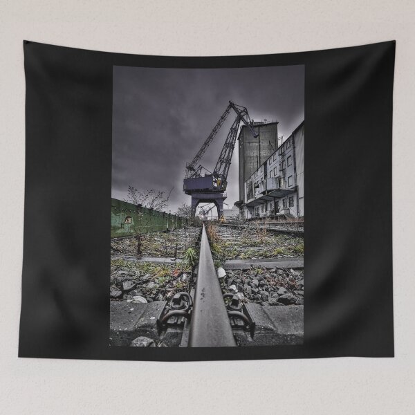 Item preview, Old crane in port designed and sold by Ruhrpottpicture.