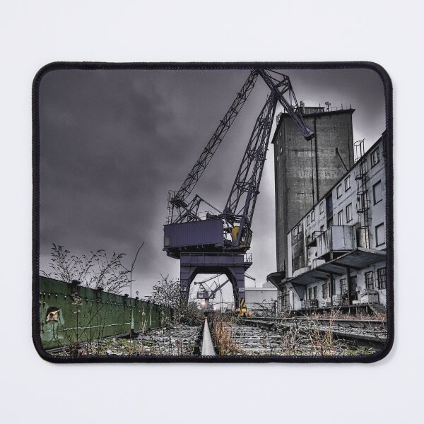 Item preview, Old crane in port designed and sold by Ruhrpottpicture.