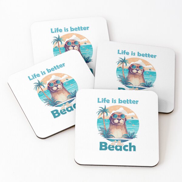 Item preview, Life is better at the Beach. Otter wearing sunglasses. designed and sold by TeePulseMania.