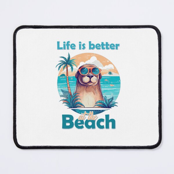 Item preview, Life is better at the Beach. Otter wearing sunglasses. designed and sold by TeePulseMania.