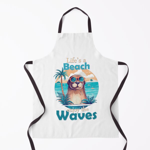 Item preview, Life's a beach, enjoy the waves. Otter wearing sunglasses. designed and sold by TeePulseMania.