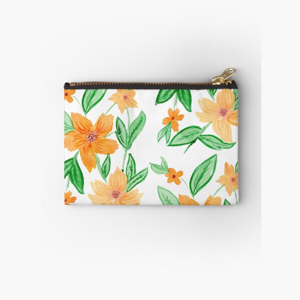 Item preview, orange flower tendrils, white designed and sold by Sonderblume.