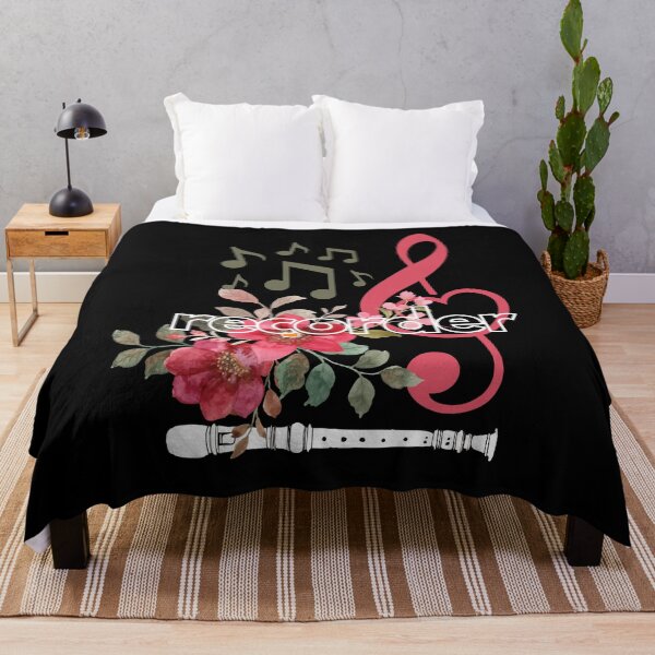 Item preview, recorder - flowers with clef designed and sold by piesdesignart.