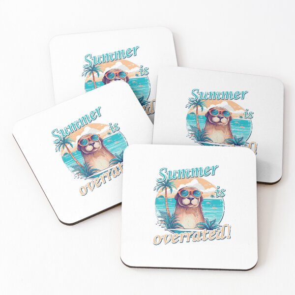 Item preview, Summer is overrated Summer vibe with otter and sunglasses designed and sold by TeePulseMania.