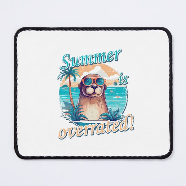 Item preview, Summer is overrated Summer vibe with otter and sunglasses designed and sold by TeePulseMania.