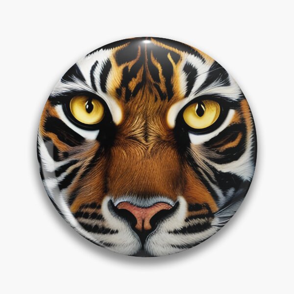Artikelvorschau, Tigerportrait, pastos, Ai Generated Art entworfen und verkauft von ACC .