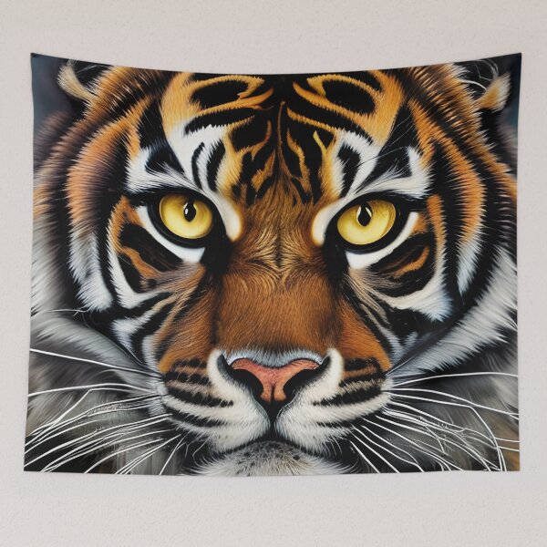 Artikelvorschau, Tigerportrait, pastos, Ai Generated Art entworfen und verkauft von ACC .