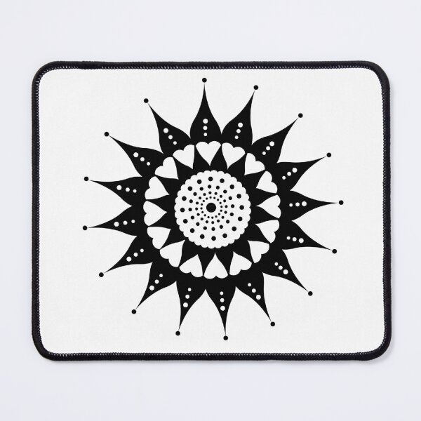 Item preview, Mandala Sunflower - Black and White designed and sold by Michelle Pakron.