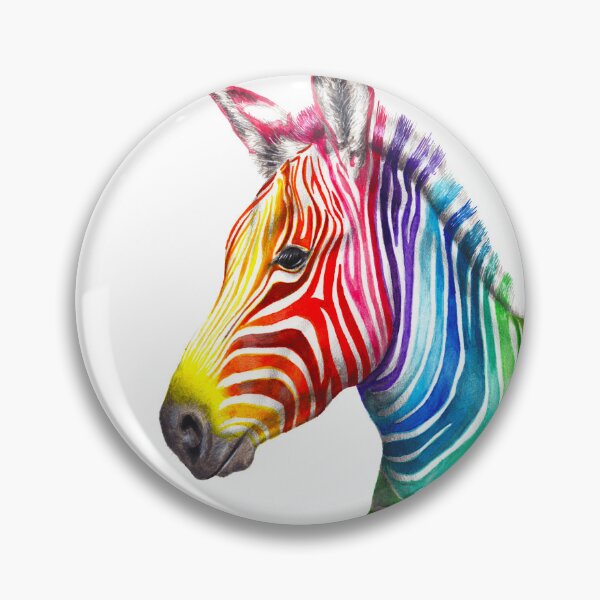 Item preview, Rainbow zebra drawing designed and sold by Adam Wróbel.