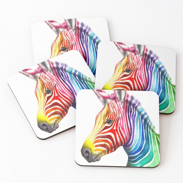 Item preview, Rainbow zebra drawing designed and sold by Adam Wróbel.