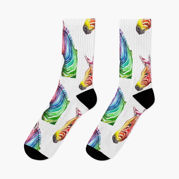 Item preview, Rainbow zebra drawing designed and sold by Adam Wróbel.