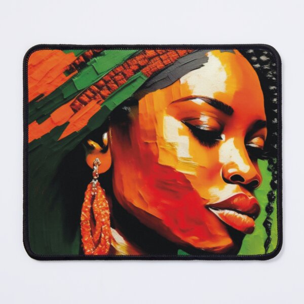 Item preview, Mulher afrodescendente colorida com brinco laranja designed and sold by GirlaineSQ.