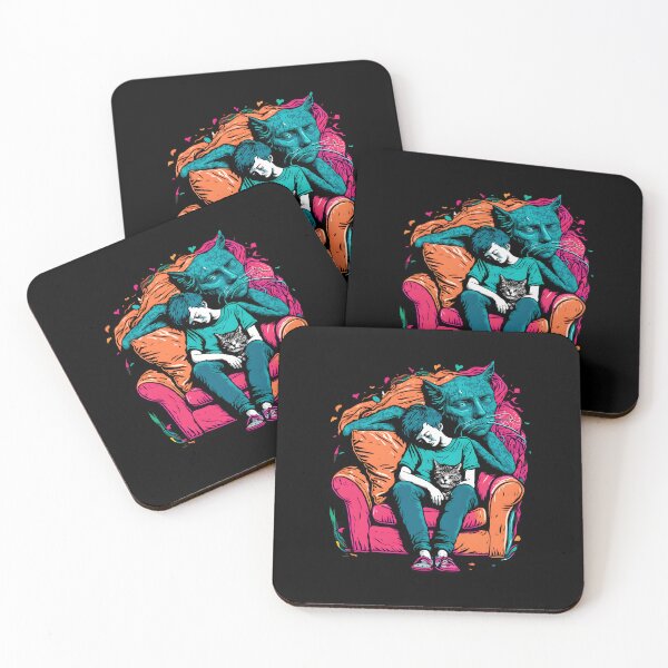 Item preview, cat and a human engage in a playful and adorable competition for lap space designed and sold by M16ka7a.