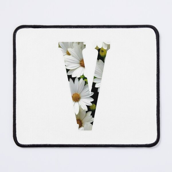 Artikelvorschau, V Botanisches Monogramm. Ausführliche Gänseblümchen-Blumen, die Aufkleber zeichnen entworfen und verkauft von Cici-Chan.
