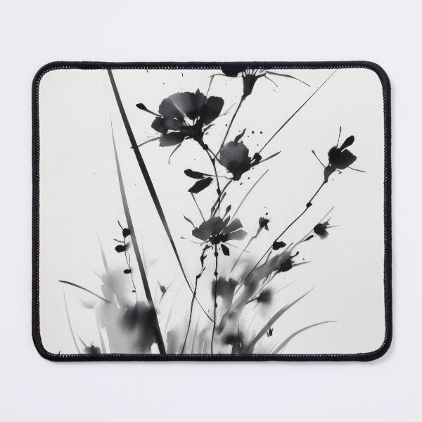 Item preview, Minimalist Japanese ink art in black & white. Sumi-e style designed and sold by justinasv775.