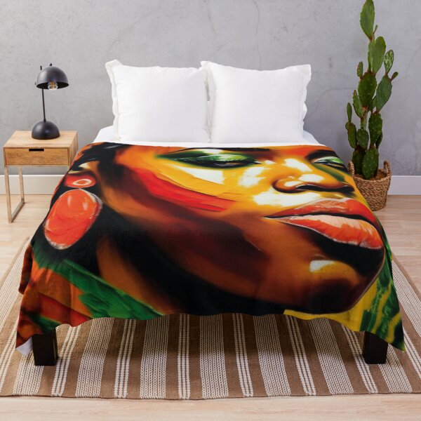 Item preview, Mulher afrodescendente colorida com brinco laranja designed and sold by GirlaineSQ.