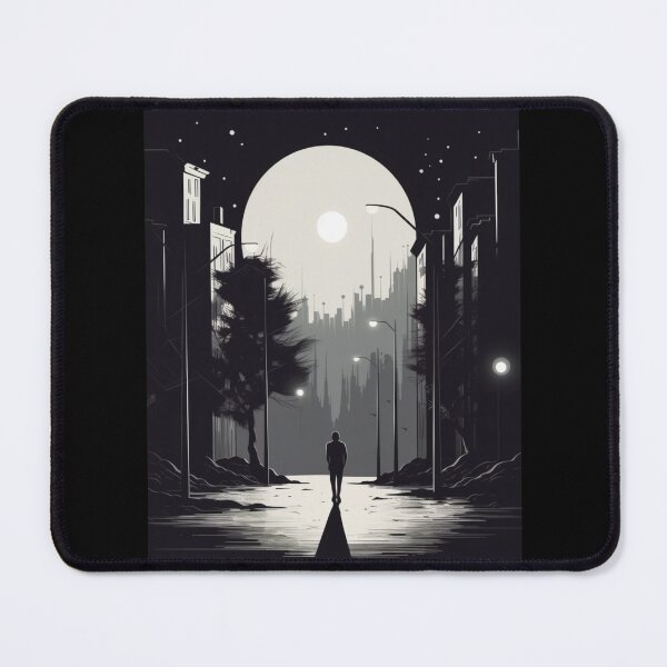 Item preview, Midnight Stroll: Cityscape Urban Art Minimalism Street Photography Quiet Serene designed and sold by DigiNook.