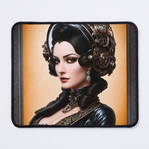 Item preview, Steampunk Portrait Of Calistacia Veneta Alluring AI Concept Art Illustration by Xzendor7 designed and sold by Xzendor7 Digital Art Creations.