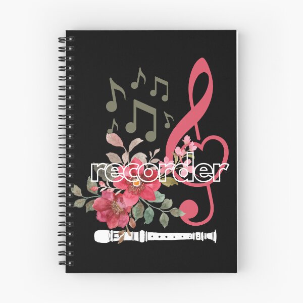 Item preview, recorder - flowers with clef designed and sold by piesdesignart.