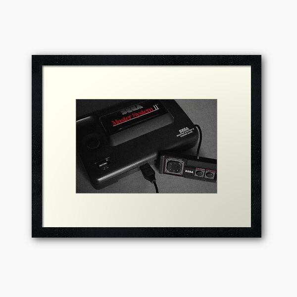 Master System en blanco y negro Lámina enmarcada