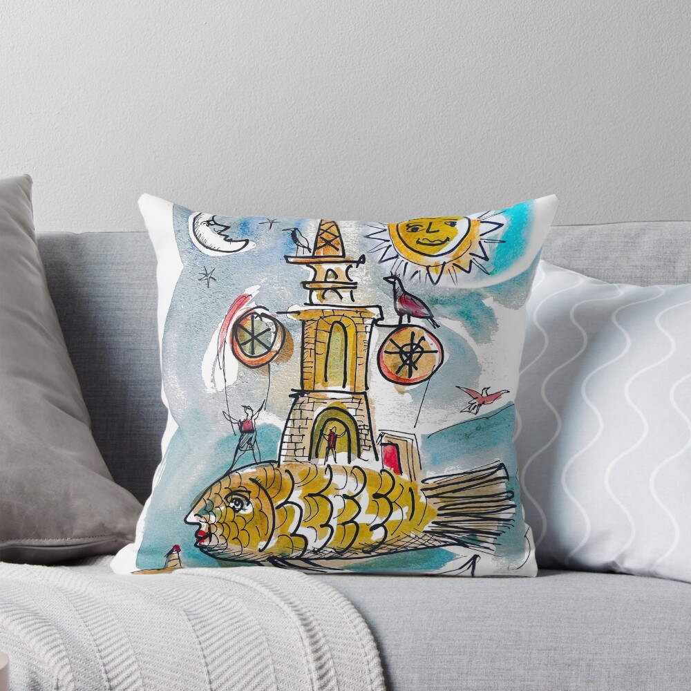 Item preview, Throw Pillow designed and sold by fishtower.