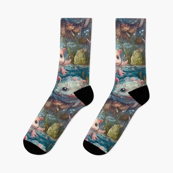 Item preview, Cute Axolotls Fantastic Animals Cute Axolotl Lover Watercolor Pattern designed and sold by SecretDicer.