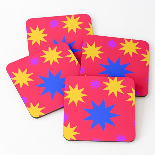 Item preview, Blue Star on Red  designed and sold by GEOMETRIC ART   .