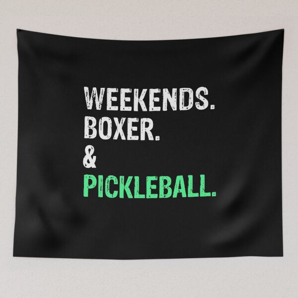 Item preview, Weekends Boxer and Pickleball Funny Dog Gift  designed and sold by Guarddogdrive.