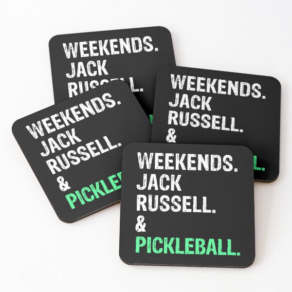 Item preview, Weekends Jack Russell land Pickleball Funny Dog Gift  designed and sold by Guarddogdrive.