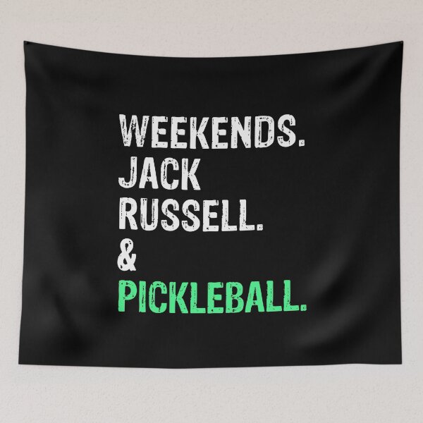 Item preview, Weekends Jack Russell land Pickleball Funny Dog Gift  designed and sold by Guarddogdrive.