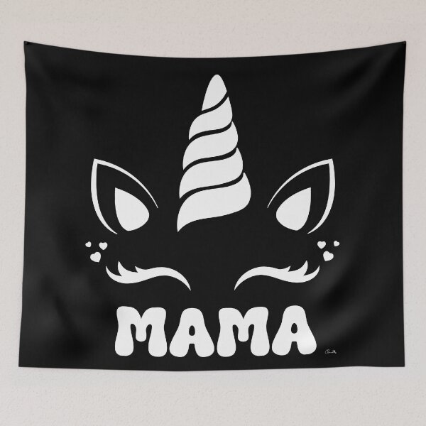 Item preview, Cute Mama Unicorn Face Print designed and sold by ClaudiaFlores.
