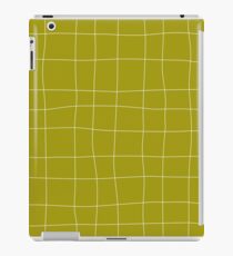 Yellow and white check, square, plaid pattern iPad Case/Skin